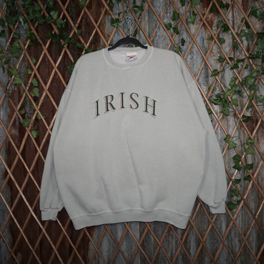 large - Vintage Y2K Oarsman irish embroidered fell notre